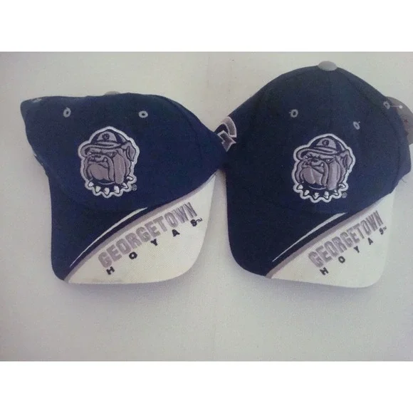KIDS -- 2PC LOT‎ GEORGETOWN HOYAS HAT CAP VINTAGE DEADSTOCK 04