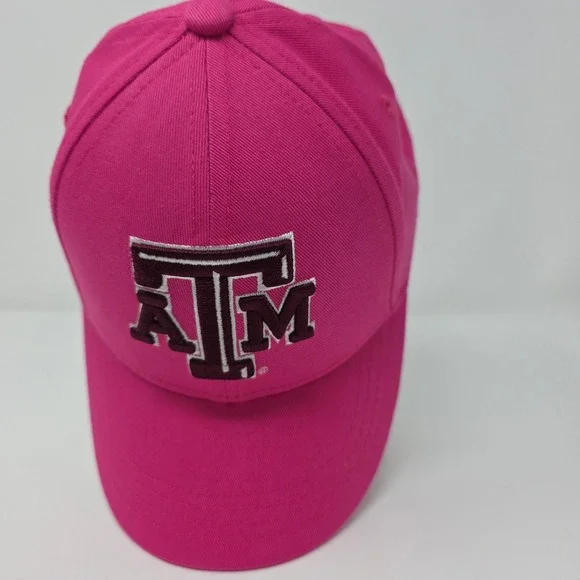 Adidas Texas A&M Aggies Hat Youth Girls Pink Cotton Adjustable Cap NCAA Logo