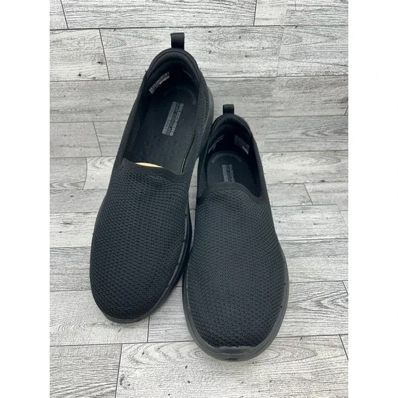 Skechers Go Walk Joy Black Mesh Slip On Walking Shoes 124505 Women 9