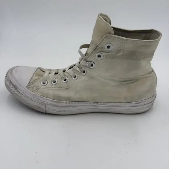 Converse Chuck Taylor Women's Size 10 Beige And White High Top Classic Sneakers
