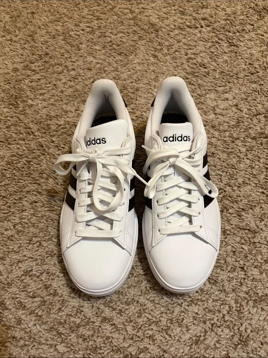 Adidas White and Black Women’s Cloudfoam Comfort Shoes