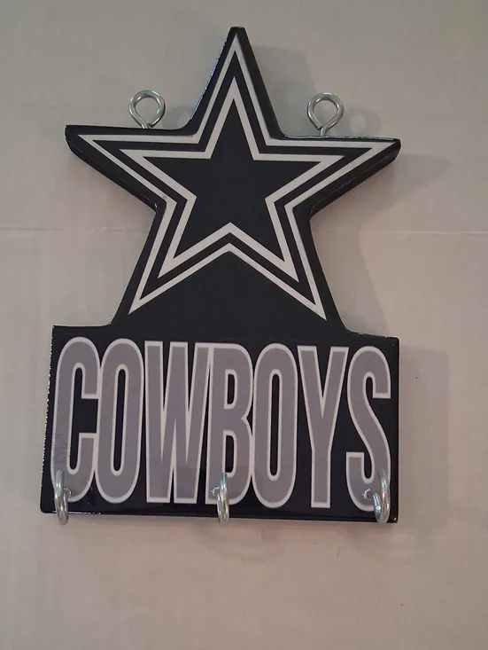 Handmade Cowboys Wall Hook Rack Key Holder Sign