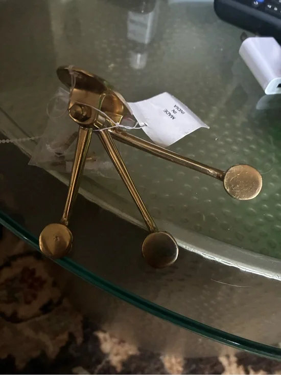 Brass Triple-Arm Candle Snuffer / Wick Trimmer