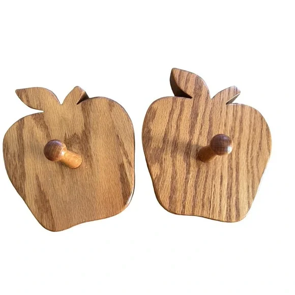 Vintage Wooden Apple Peg Hook Wall‎ Hanging Country cottage core