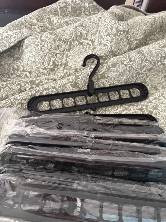 Black Multi-Slot Swivel Garment Hanger