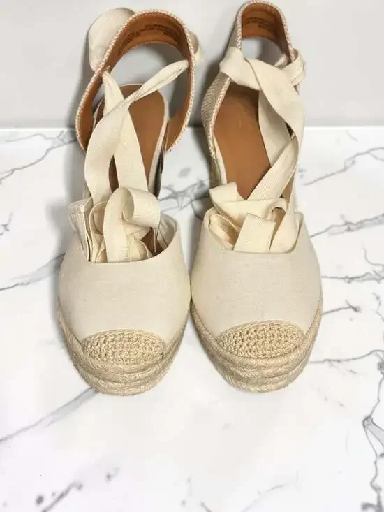 Universal Thread Adriana Canvas Wedge Espadrille - Cream 9.5