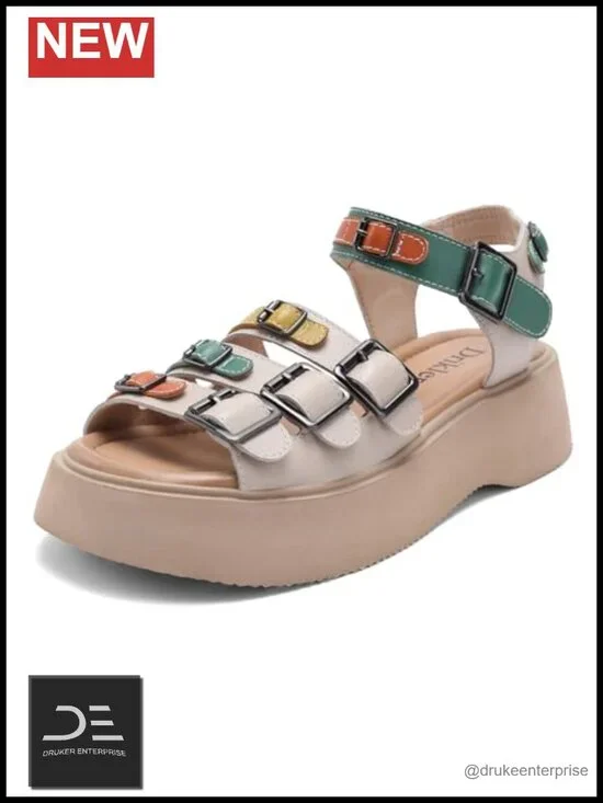 Women's Platform Wedge Sandals Non-Slip Open Toe Adjustable