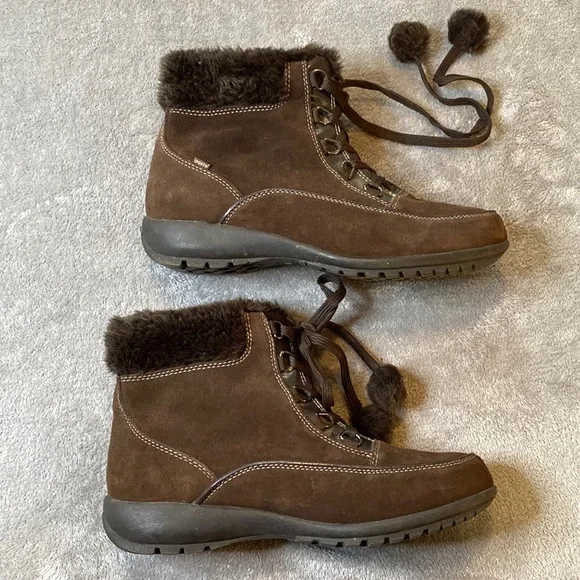 Sporto Amanda Leather Faux Fur Boots Sz 10
