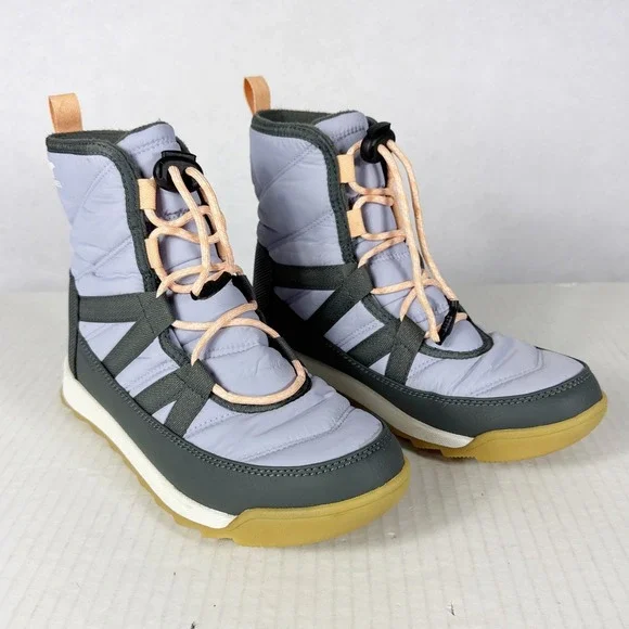 Sorel Winter Boots Womens Size 5 Whitney II Short Lace Purple Gray Pink
