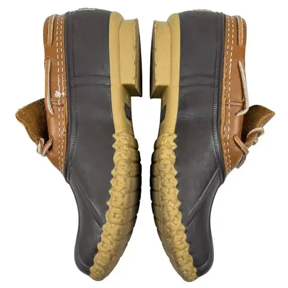 L.L. Bean Duck Bean Boots Made in Maine USA Brown Shoes Womens 7 Winter