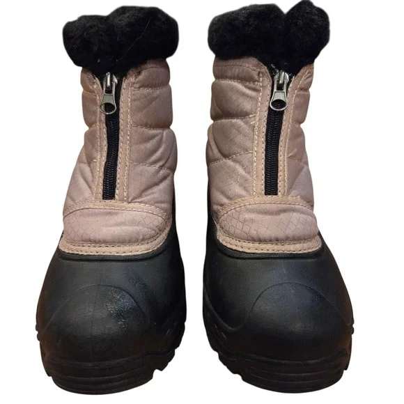 Northside Winter Snow Boots Women 7 Thermolite Insulated Zip Tan Black Preloved‎
