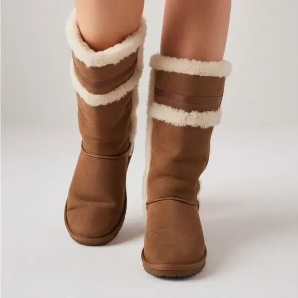 Rampage Tan faux Shearling-Lined Winter Boots