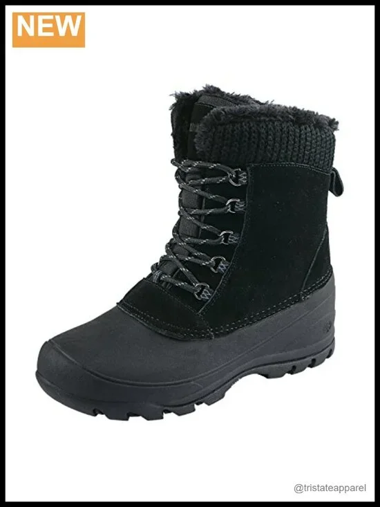 Northside Women's Ferndale Snow Boots Mid Calf Suede Lace Up Winter Waterproof