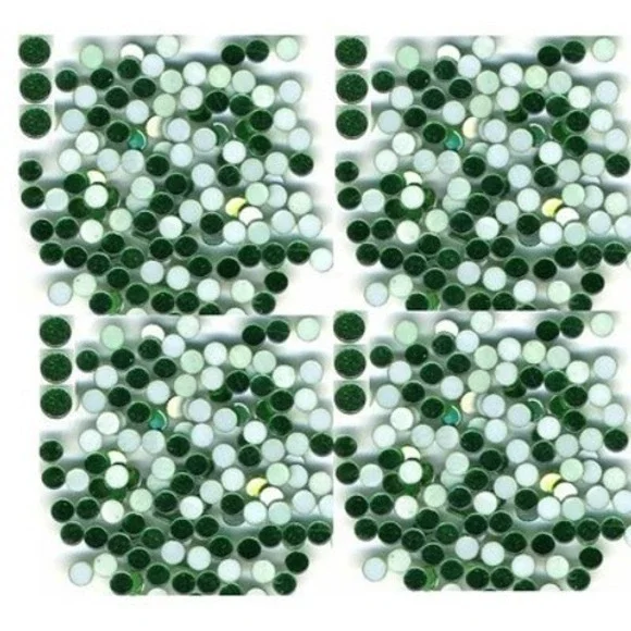 MIRROR ‎ Hot Fix Nailheads EMERALD Iron on 3mm 1gr
