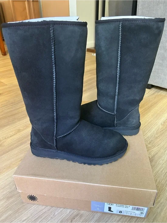 UGG Black Tall Suede Women’s Winter Boots