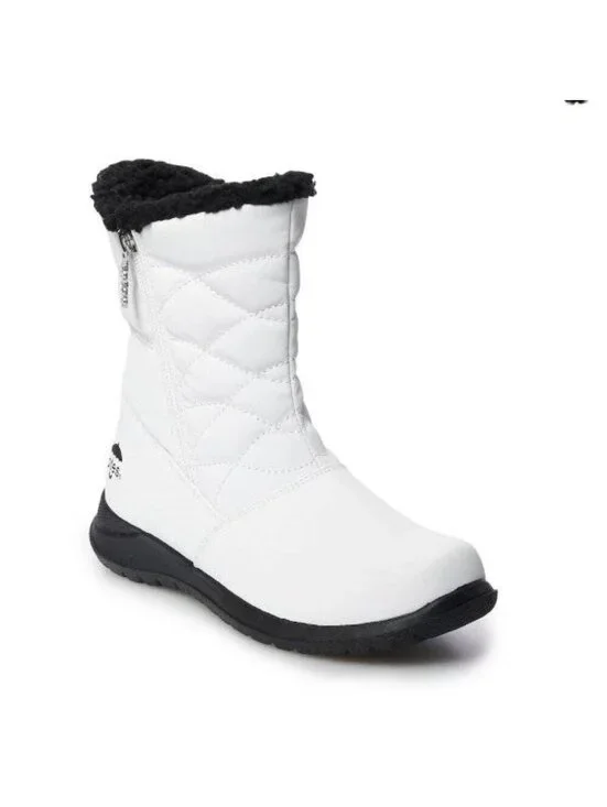 Totes Winter Boots Womens 10 White Waterproof Babbie Syn Upper Lined Padded