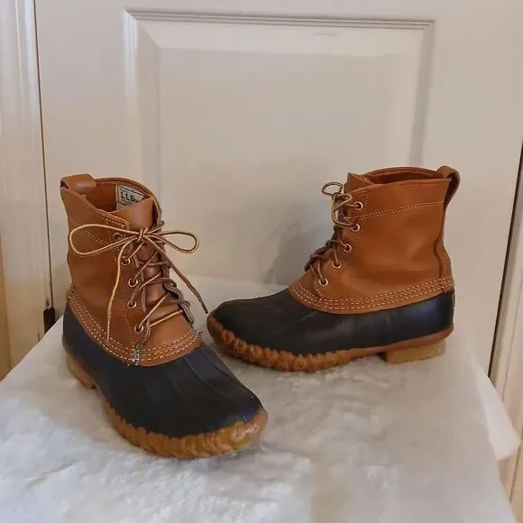 L.L.Bean Maine Hunting Boots Duck Boots Bean Boots Leather Rubber 7 Gorpcore
