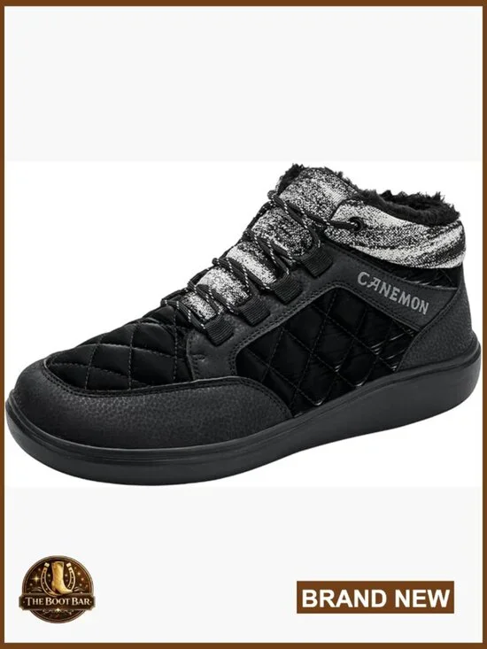 Wide Toe Box Snow Boots - Fur Lined Non Slip Ankle Booties