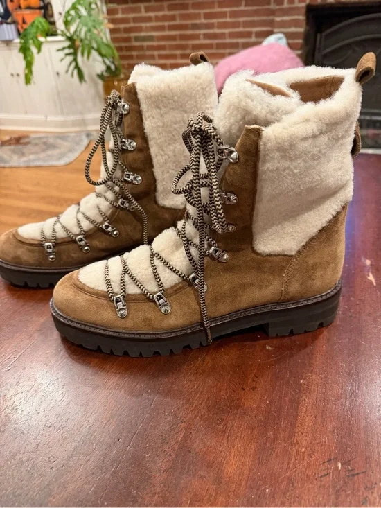 Sigerson Morrison Isla Fur Boot Sherpa-Lined Boot