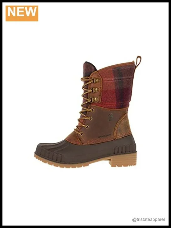 Waterproof Insulated Winter Snow Boots Lace Up Mid Calf Women's