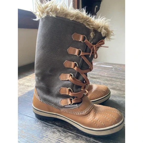 Sorel Womens Size 9 Joan Of Arctic Brown Tall Waterproof Winter Snow Boots