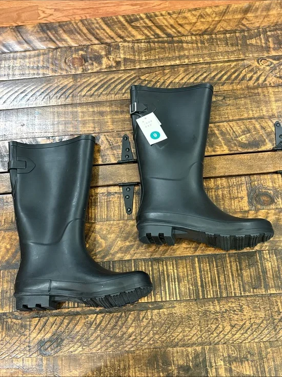 Classic Waterproof Black Rain Boots for Women Mid-Calf by Target a new day