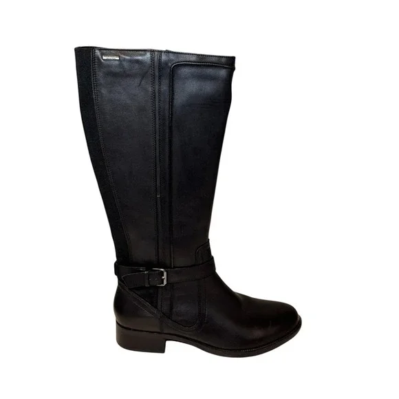 Rockport Hydro-Shield Waterproof Tall Riding Boots‎ Black Leather Women's 11 NEW