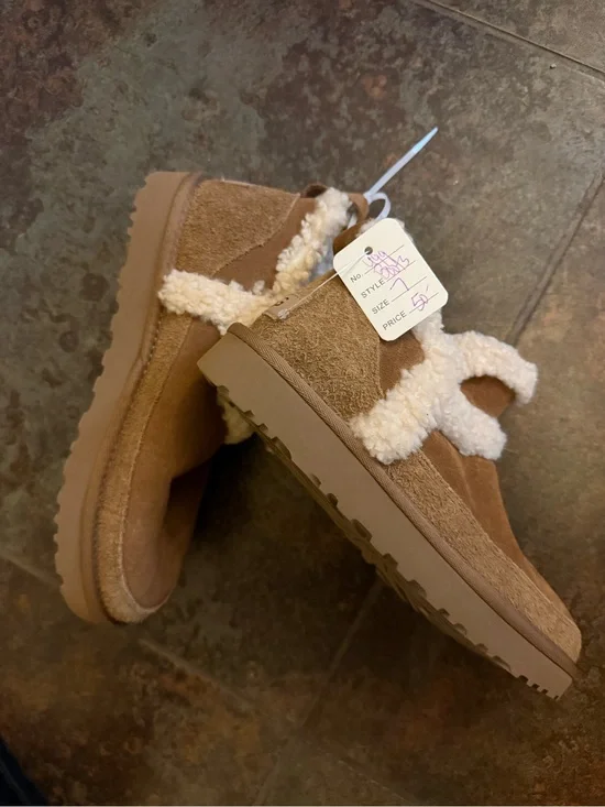 UGG Chestnut Shearling Trim Slip-On Boot