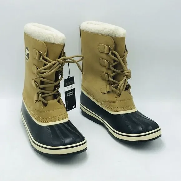 Sorel Women's 11 Caribou Snow Boots Buff Waterproof -25 Degree Winter