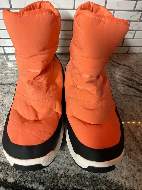 The North Face Winter Boots Women Orange Nuptse II Bootie 700 Dryvent Size 8