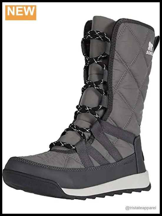 Women's Tall Waterproof Insulated Lace Up Winter Snow Boots