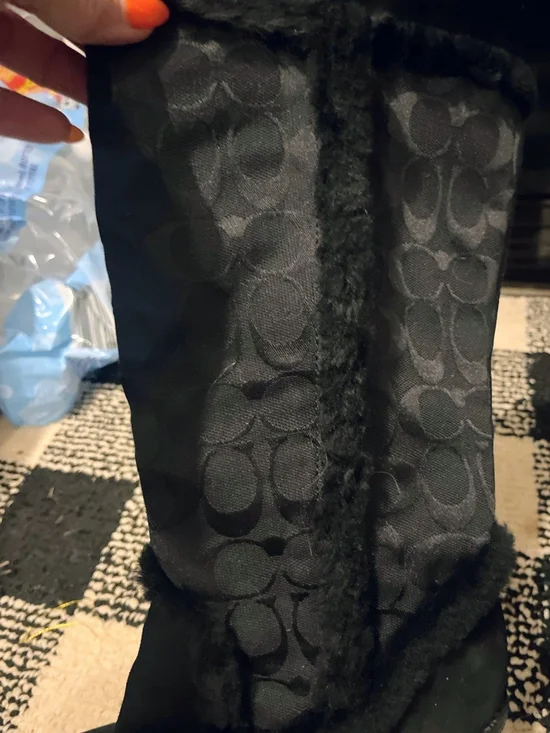 Coach Black Women's Suede High Heel Boots