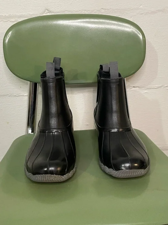 Sperry Black Chelsea Duck Rain Boots