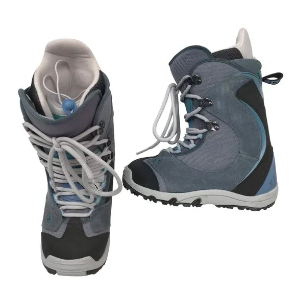 New $279 Burton Ruler Womens Snowboard Boots! Grayish Blue Traditional Lace