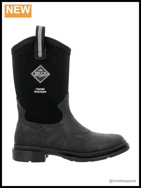 Women's Mid-Calf Work Boot Water Resistant Square Toe Textile Pull-On