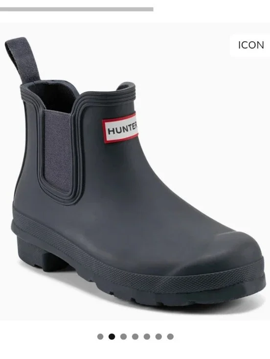 Brand New In Box Hunter Women's Original Chelsea Boots Navy Blue Women's Size 8