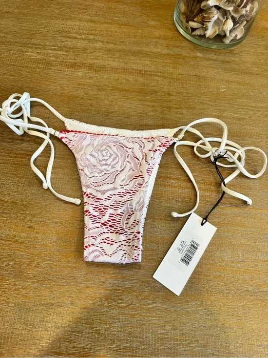 Frankies Bikinis Divine Skimpy String Bikini Bottom in Sweet Bloom