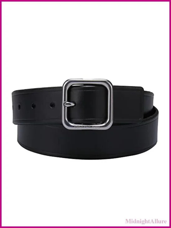 Square Centerbar Buckle Belt for Jeans Trousers Dresses