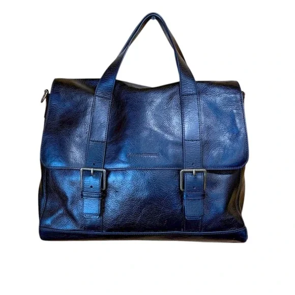Dooney & Bourke Florentine Hunter Messenger Black Leather Briefcase