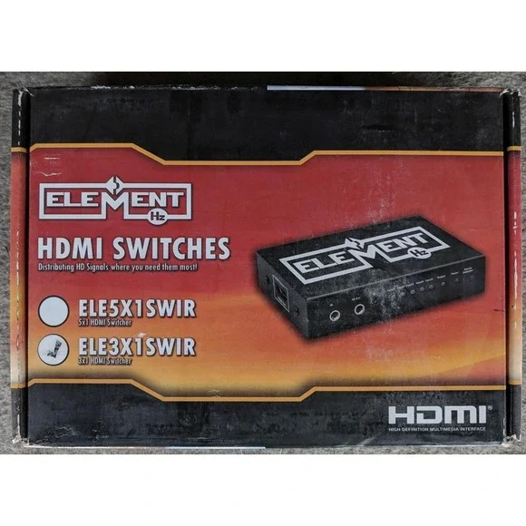 Element ELE3X1SWIR ELE 3X1 SWIR HDMI‎ Switcher With IR Capability NEW NIB