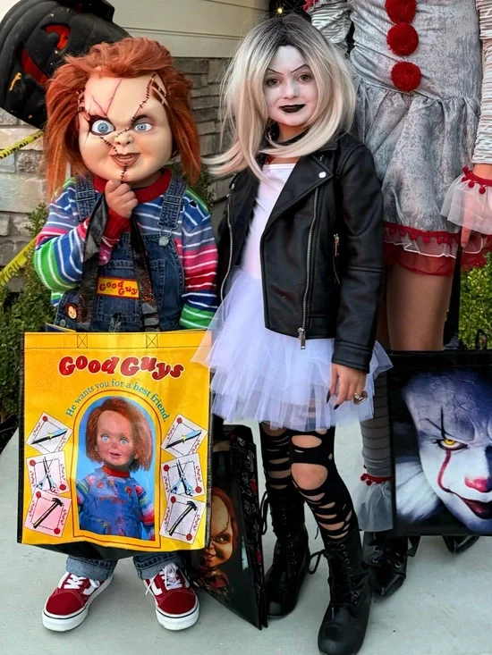 Chucky Lot Halloween Costume Mask Boy Gap Overall Toddler Size 4T 4 5/6 Red Vans
