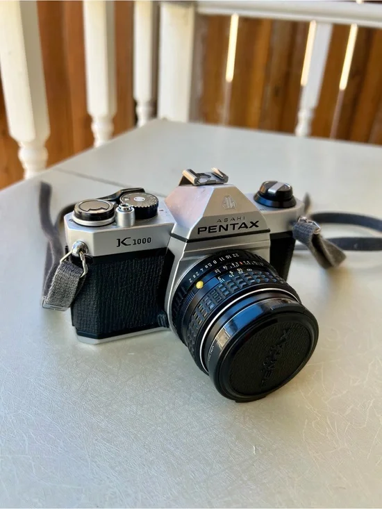 Vintage Asahi Pentax K1000 35mm Film Camera w/ Lens - Untested As Is