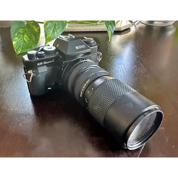 Ricoh KR-5 Super II 35mm Camera Telephoto-lens Vintage 1993 Photography