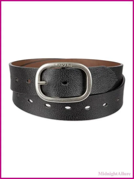 Reversible Centerbar Buckle Casual Jean Belt, Adjustable 1.5