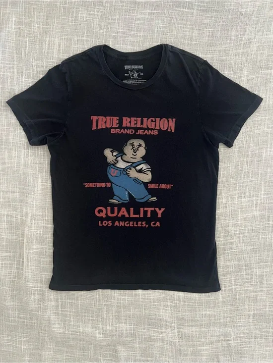 True Religion RARE “Mr Big Stuff” Black Tee Medium