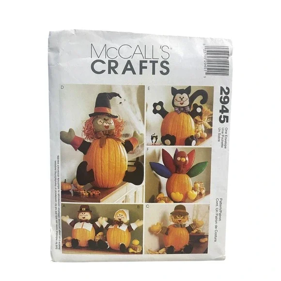 McCall's Crafts 2945 Pumpkin Pokes One Size Halloween Thanksgiving Decor‎ UNCUT