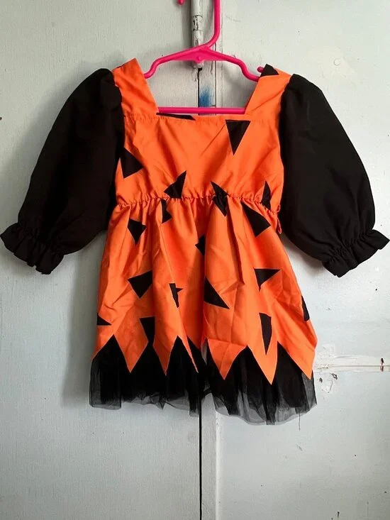 New Baby Girls Halloween Pebbles Flintstone Costume Dress 6-9M