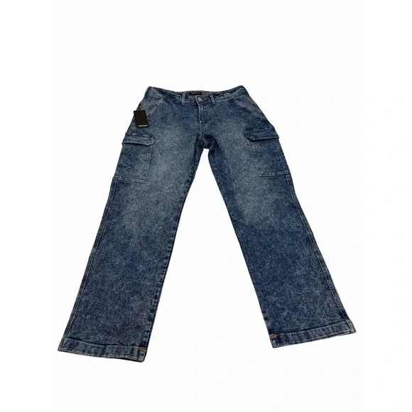 True Religion Mens Denim Cargo Pants Jeans Light Celestine Wash Size 33 NWT