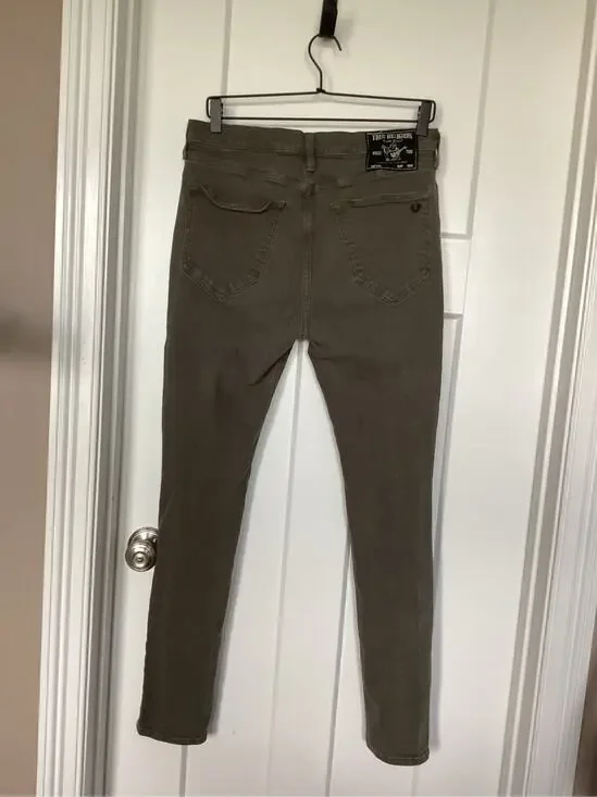 True Religion Jack Skinny Tapered Jeans Mens Size 32 Dark Wash