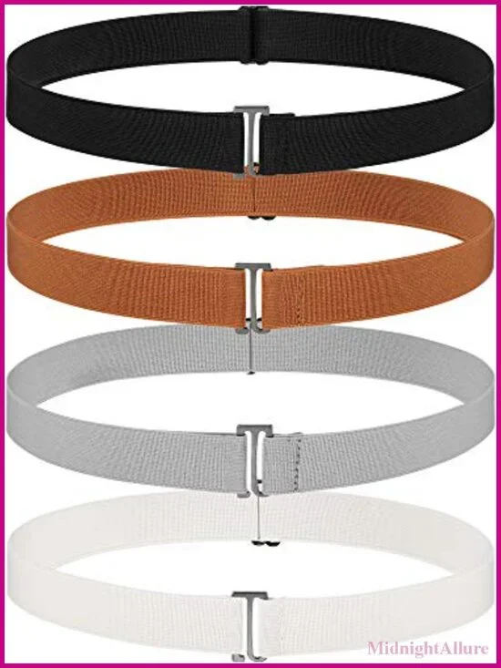 Invisible Stretch Belt No-Show Flat Buckle Tuck Band